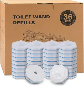 36 Count Toilet Wand Refills Compatible with Clorox Toilet Wand, Disposable Toilet Brush Heads, 5X Cleaning Power, Tear-Resistant, Fresh Scent