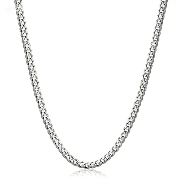 Cuban Chain Necklace, Diamond-Cut Stainless Steel Unisex Jewelry, Tarnish Free & Water-Resistant for Everyday Layering, Relaxed Fit, 20 & 22 Inch, Jewelry For Women, Men's Jewelry