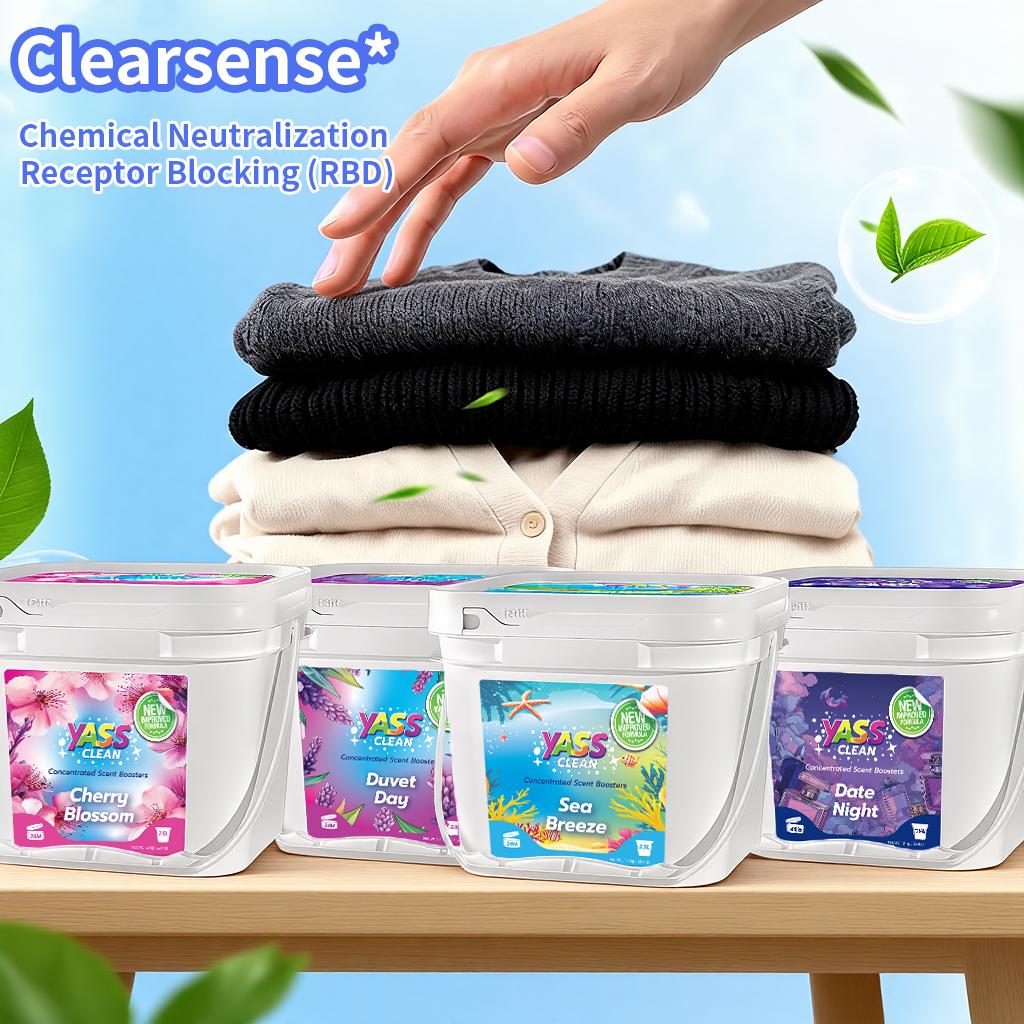Yass Clean New improved Formula Scent Booster Laundry Beads 2.5L 1.8KG 64 oz In-Wash Scent Booster Beads for Fresh Scent Up to Weeks in Storage Suitable for Sensitive Skin