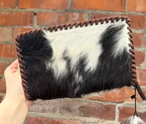 American Darling Braided Cowhide Leather Organiser Bag