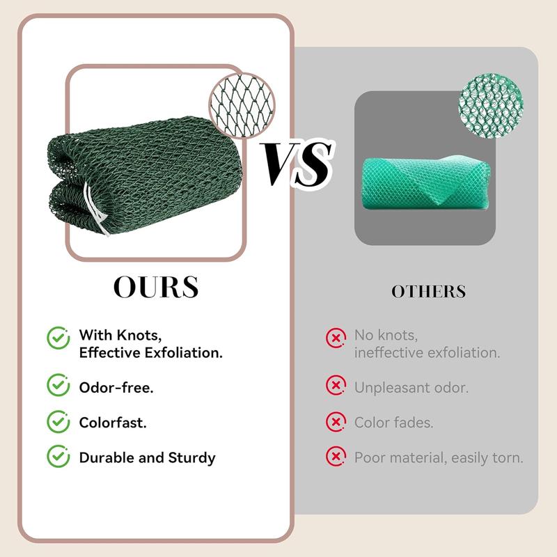 BLUIMON African Exfoliating Net Sponge - 100% Nylon, Ethically Sourced, Soft Knots for Radiant Skin, Quick Drying, Ideal for Travel, Sustainable Beauty Tool