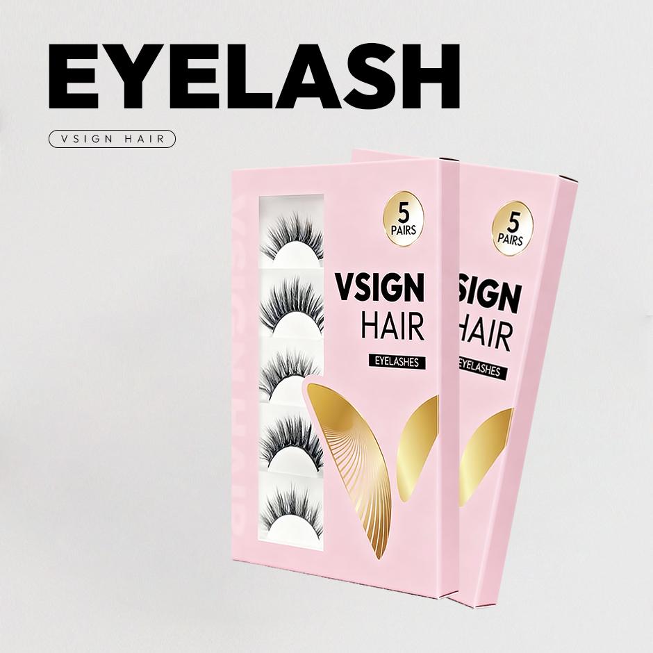 VSIGN 5 Pairs of Luxurious Gifts With Wig 3D Mink Fur Beautifully Crafted and High-quality Available in Voluminous Styles Suitable for Various Makeup