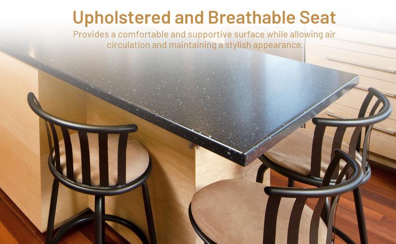 【Deals For You Days】Homy Casa Brown Swivel Barstools with Back, Faux Leather, 24/29 Inch Armless, Adjustable Height, Built-in Footrest, Swivel Seat Furniture Home