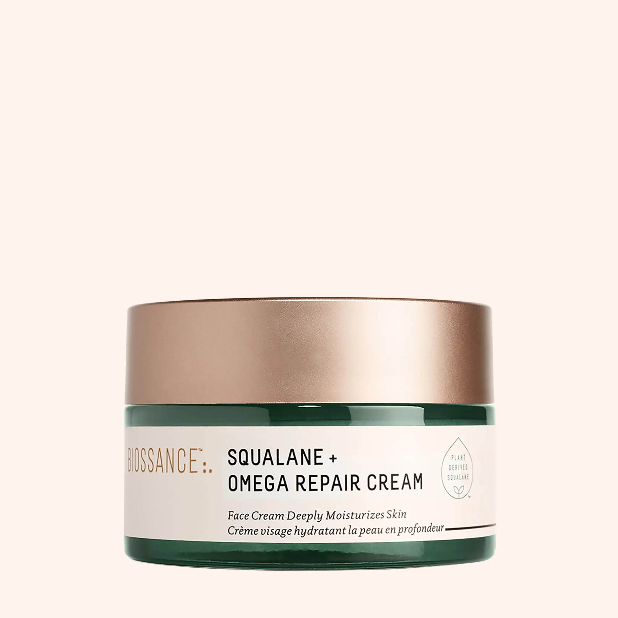 Biossance Squalane + Omega Repair Cream Jumbo Size - Ultra-Moisturizing Face Cream - Skin Care with Hyaluronic Acid, Ceramides, Squalane - Ideal for Dry & Sensitive Skin, Intense Hydration Moisturizer