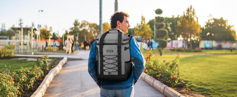 Cooler Backpack, 36 Cans Multifunctional Leakproof Cooler Backpack with Padded Top Handle, Mesh Pocket for Camping BBQ Lunch Picnic Hiking Fishing,Waterproof Ice Box Thermal Bag Insulated Travel