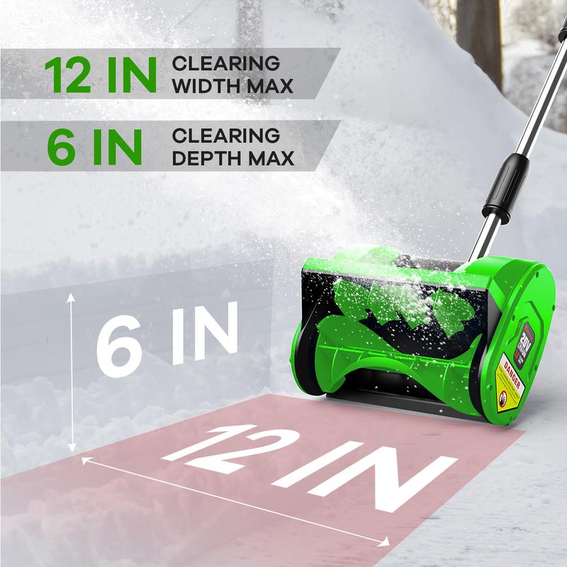 【The Final Sale!】Snow Shovel | ENHULK/Syvio 20V | 12-Inch | 4-Ah Cordless Snow Shovel with Directional Plate & Adjustable Front Ha 【The Final Sale!】Snow Shovel | ENHULK/Syvio 20V | 12-Inch | 4-Ah Cordless Snow Shovel with Directional Plate & Adjustable Front Ha