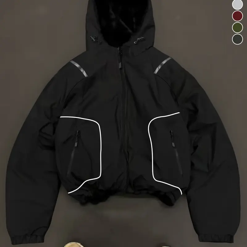 Men's strapped hooded jacket casual jacket, versatile regular version comfortable daily, street function wind, spring and summer out of the street, daily commute adaptation, trendy windproof versatile model Long Sleeve Striped