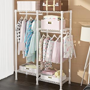 Multifunctional Clothing Rack with 4 Tiers Freestanding Portable for Hanging Clothes Hats Bags Scarves Space Saving 31.2''W x 11.8''D x 48''H and Stylish Home Organization Adjustable Removable Tray Organiser Hangable Multifunctional Clothing Rack with 4 Tiers Freestanding Portable for Hanging Clothes Hats Bags Scarves Space Saving 31.2''W x 11.8''D x 48''H and Stylish Home Organization Adjustable Removable Tray Organiser Hangable