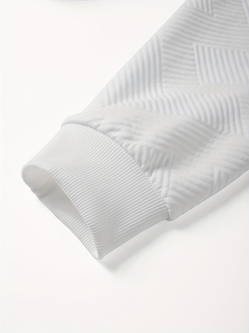 Men's casual fashion suit knitted jacquard sweatshirt and pants two-piece set