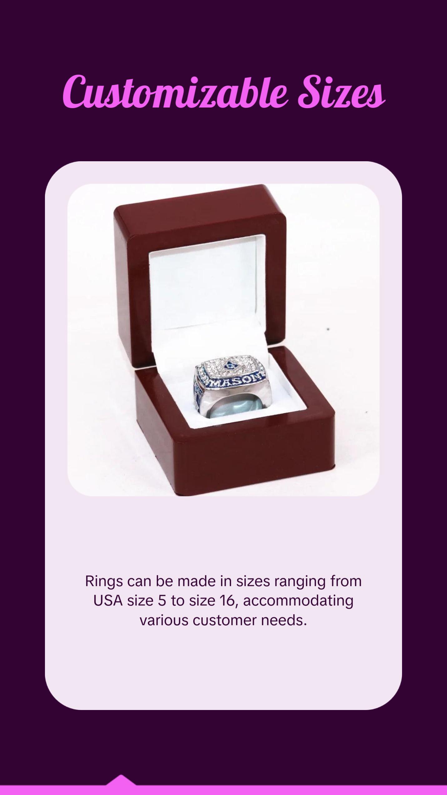 Master Masonic Championship Ring