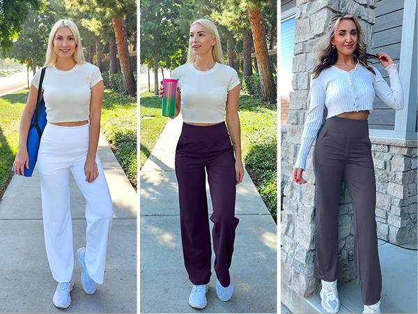 G Gradual Women's Yoga Pants Wide Leg with Pockets High Waist Stretchable Loose Casual Lounge Sweatpants Petite/Regular/Tall SpringStatements