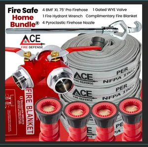 Ace Fire Defense 4-Pack Fire Safe Home Pro Bundle® – 300 ft Heavy-Duty Wildfire Defense