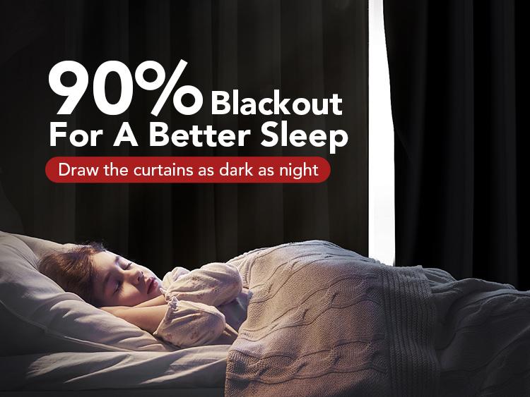 Rod Pocket Plain Curtains for Bedroom 2 Panels -Deconovo Rod Pocket Solid Thermal Insulated Window Curtains for Living Room