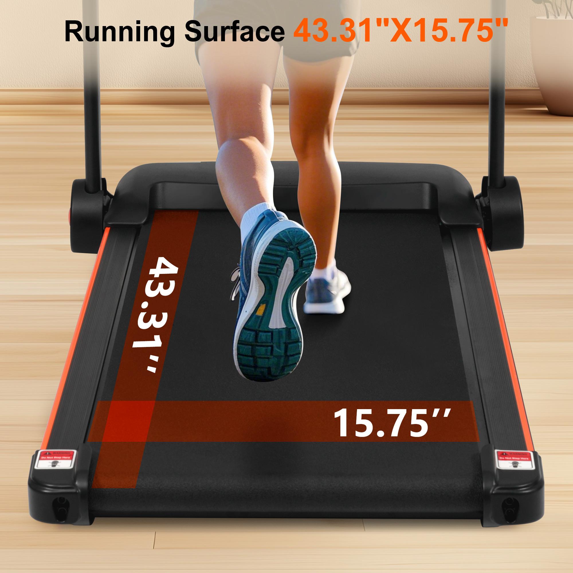 [New arrival]treadmills [300LBS Weight Capacity] (0.5–7.5 mph / 0.8–12 km/h) cater to all fitness levels with Wide-Speed Range Treadmills! fixed a beginner or a seasoned runne