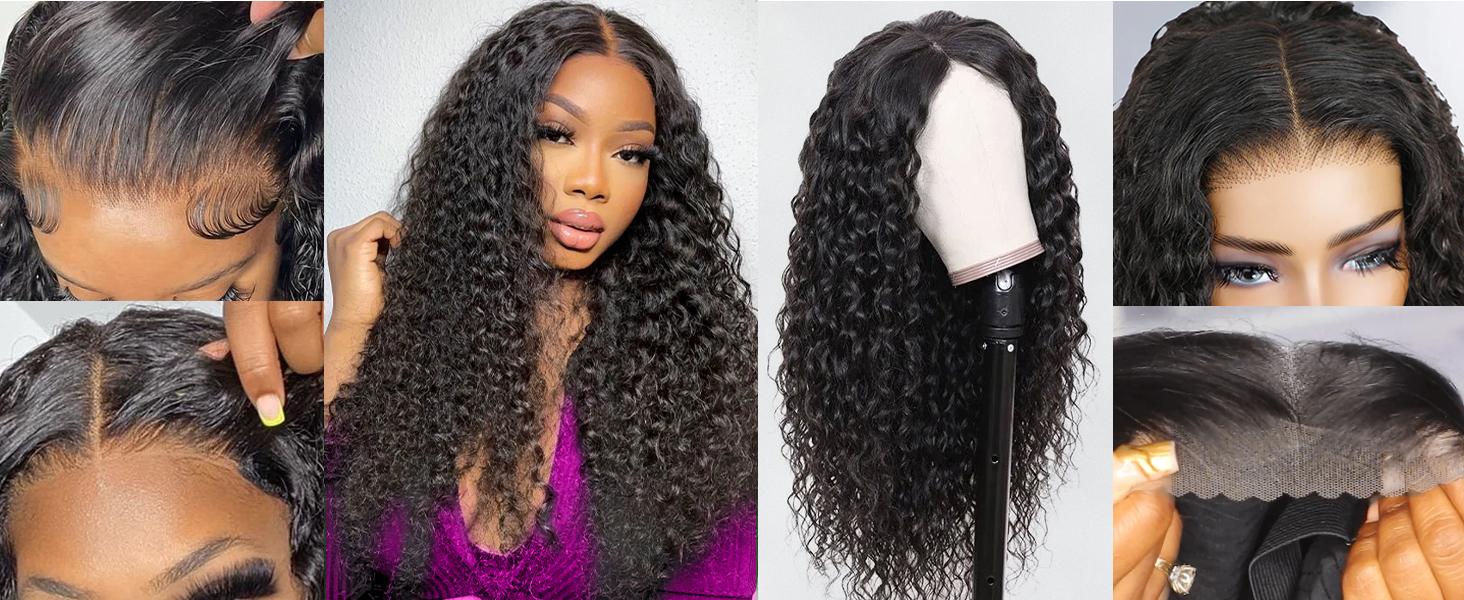 5x5 Glueless Wigs Human Hair Pre Plucked Pre Cut Water Wave 5x5 HD Lace Closure Wigs Human Hair Curly Human Hair Wig 180% Density Wear And Go Glueless Wig 5x5 Glueless Wigs Human Hair Pre Plucked Pre Cut Water Wave 5x5 HD Lace Closure Wigs Human Hair Curly Human Hair Wig 180% Density Wear And Go Glueless Wig