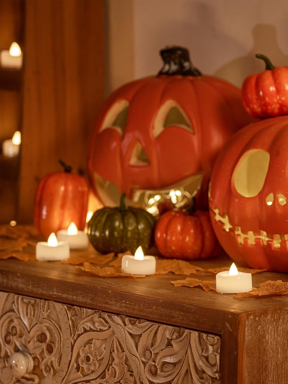 Flameless Candles, 24Pack Battery Operated Candle, LED Tea Lights Candles Battery Operated, Flickering Fake Votives for Wedding Halloween Christmas Diwali- Warm Yellow Table Ornaments Decor Flameless Candles, 24Pack Battery Operated Candle, LED Tea Lights Candles Battery Operated, Flickering Fake Votives for Wedding Halloween Christmas Diwali- Warm Yellow Table Ornaments Decor