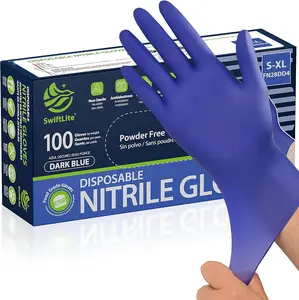Disposable Nitrile Gloves, Food Safe, Latex-Free Powder-Free, Kitchen Rubber Gloves for Cooking and Cleaning