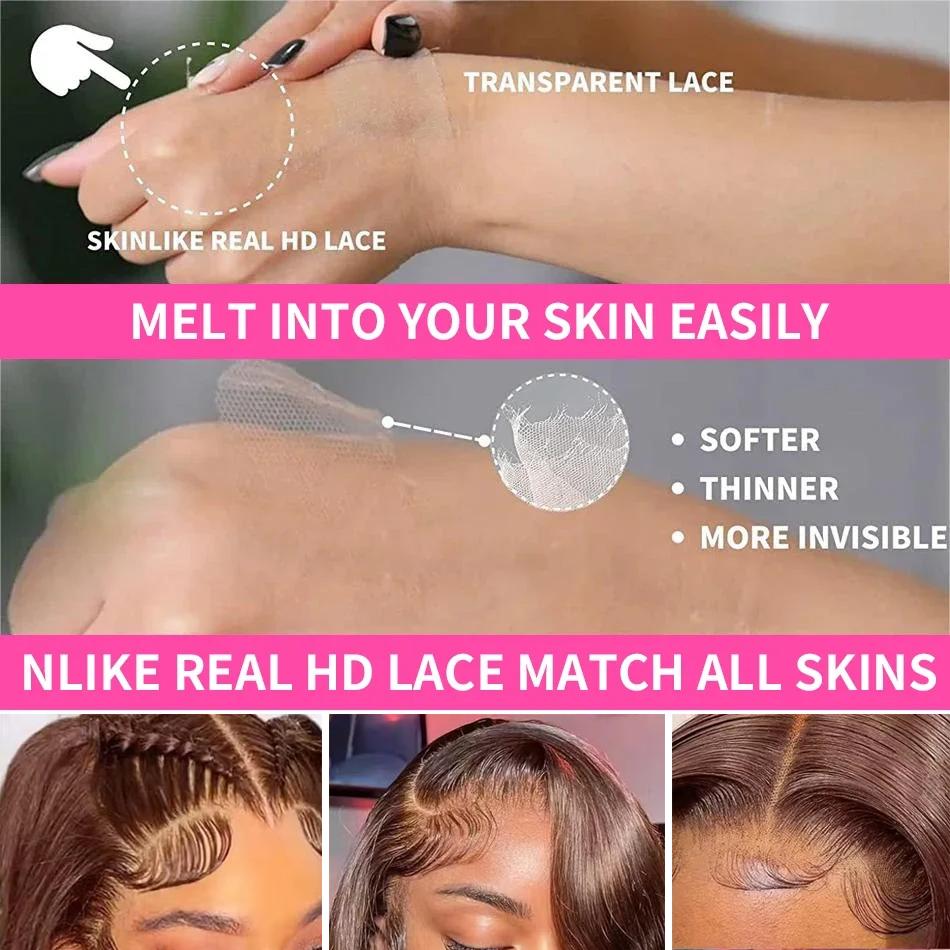 Bling Hair 34inch Reddish Brown Body Wave Pre Plucked 13x4 13x6 Hd Lace Frontal Human Hair Wig Brazilian Wavy Color Wig for Black Women with Baby Hair 34inch TikTokShopHolidayHaul