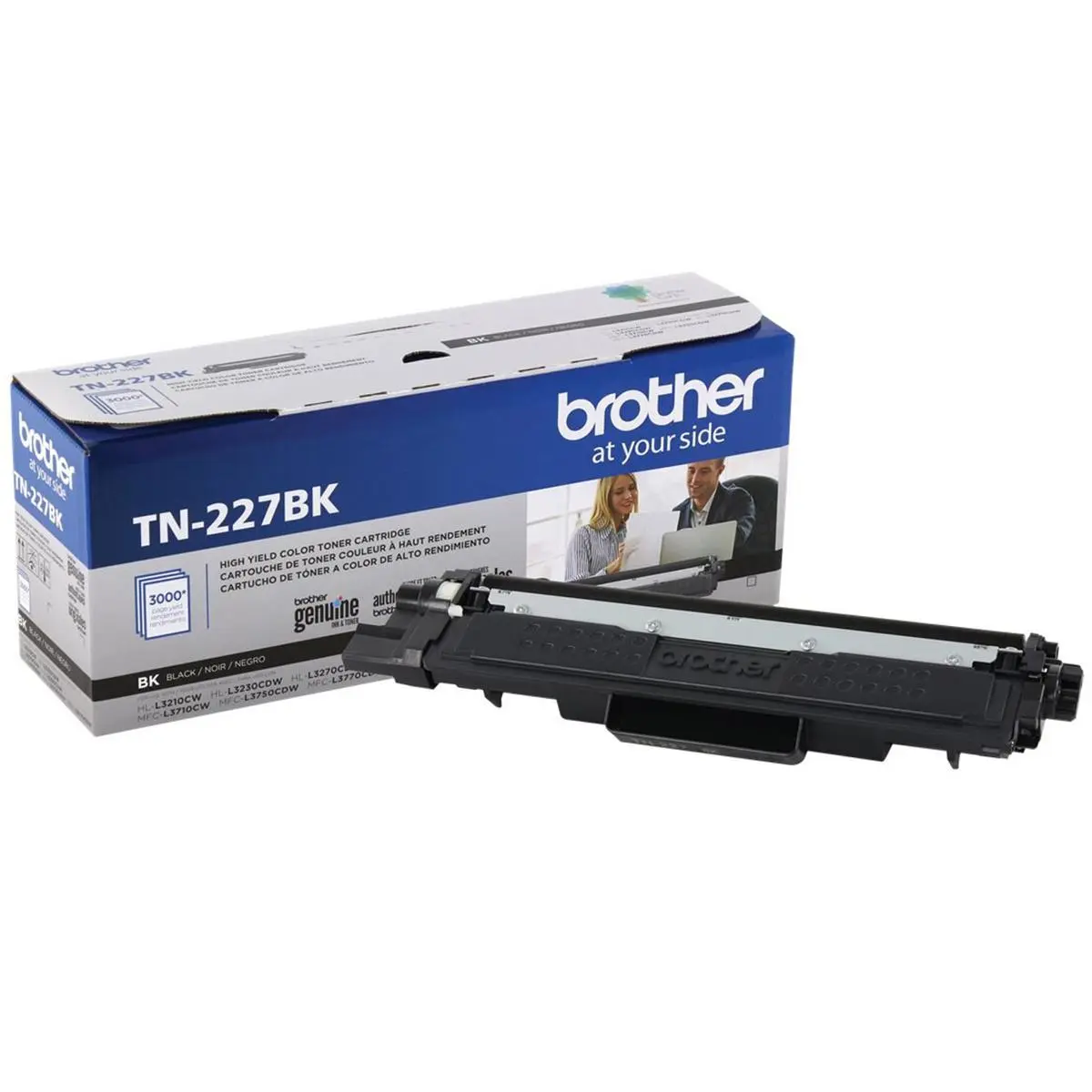 Brother TN227 High-Yield Toner Cartridge, 3000 Pages Yield, Black, Prints Sharply