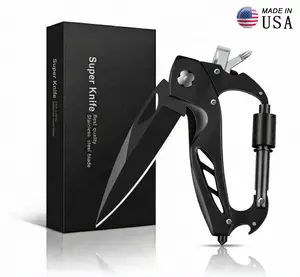 6-in-1 EDC Carabiner Multitool with Pocket Knife, Bottle Opener & Glass Breaker – Compact Survival Gear for Camping, Hiking & Everyday Carry – Cool Gifts for Men