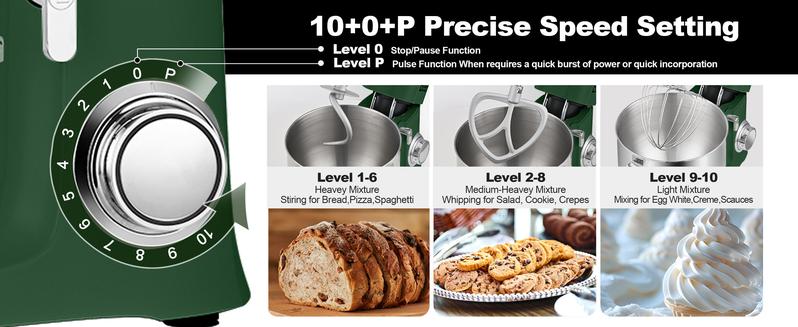 Kitchen in the Box Stand Mixer 8.5QT | 900W 10-Speed Kitchen Mixer for Baking, Dough, Cookies & Everyday Cooking | Best Holiday Gift