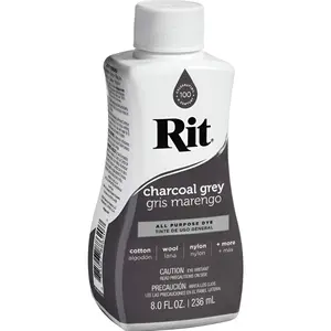 Rit Charcoal Grey 8 oz Liquid Fabric Dye for Clothing Décor & Crafts