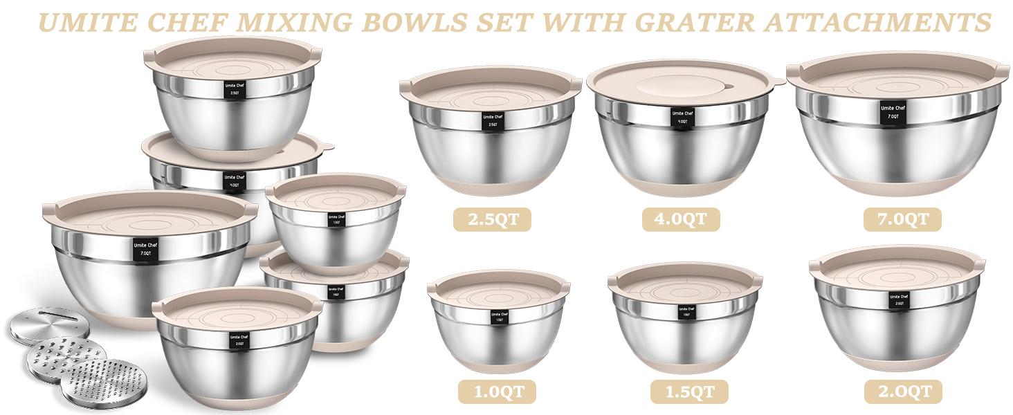 PLL 26Pcs Mixing Bowls with Airtight Lids Set, Mixing Bowls with Grater Attachment Non-Slip Bottoms & Kitchen Gadgets Set for Mixing Utensils Tableware 23 PLL 26Pcs Mixing Bowls with Airtight Lids Set, Mixing Bowls with Grater Attachment Non-Slip Bottoms & Kitchen Gadgets Set for Mixing Utensils Tableware 23