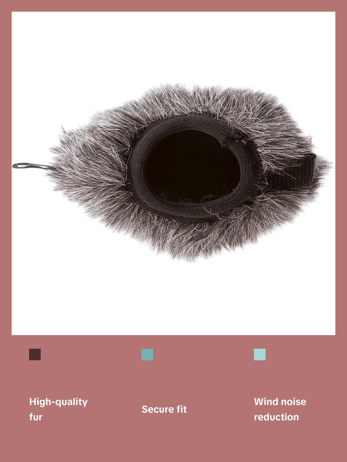 Movo - WS-G9 Furry Outdoor Microphone Windscreen Muff for Portable Digital Recorders, Zoom H4n Compatible Windscreen