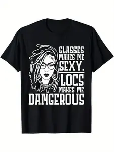 100% Cotton Locs make me Dangerous Afro Hair Black American African Girl T-Shirt
