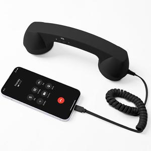 Wired USB Type-C Mobile Headset - New Straight Plug, No Conversion Needed, Retro Mute, External Call Handset, Simple Ergonomic Design, Portable Mini Audio, 1-Touch Rec, Assorted Colorful Dreamy Hues