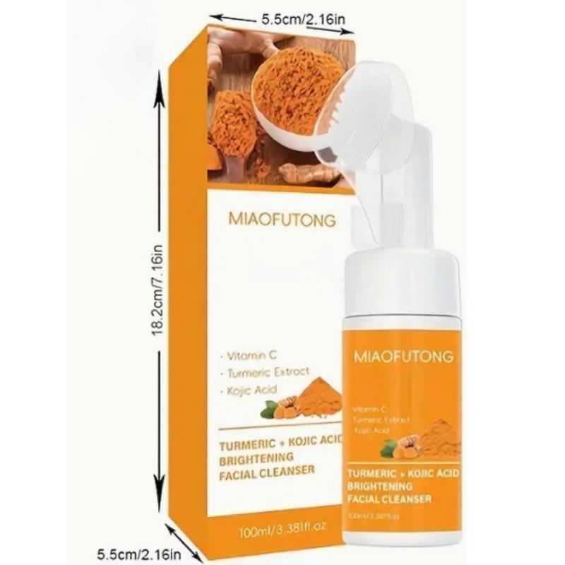 Turmeric Wash and Care two PieceSet, Turmeric Cleansing Mousse, Turmeric Soap Facial Cleansing Skincare FacialCleansing Cleanser Facial Wash Comfort Mother's Day Gift