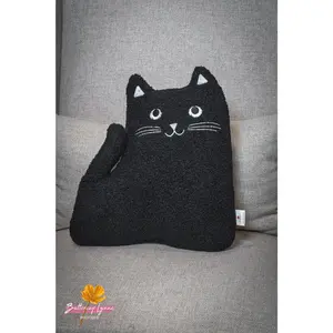 Midnight Mischief Cat Pillow