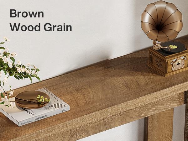 LITTLE TREE 63-Inch Farmhouse Console Table, Narrow Long Sofa Table Behind The Couch, 2-Tier Storage Entryway Furniture for Hallway, Entrance, Living Room