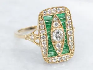 The McIntyre Emerald and Diamond Dinner Ring