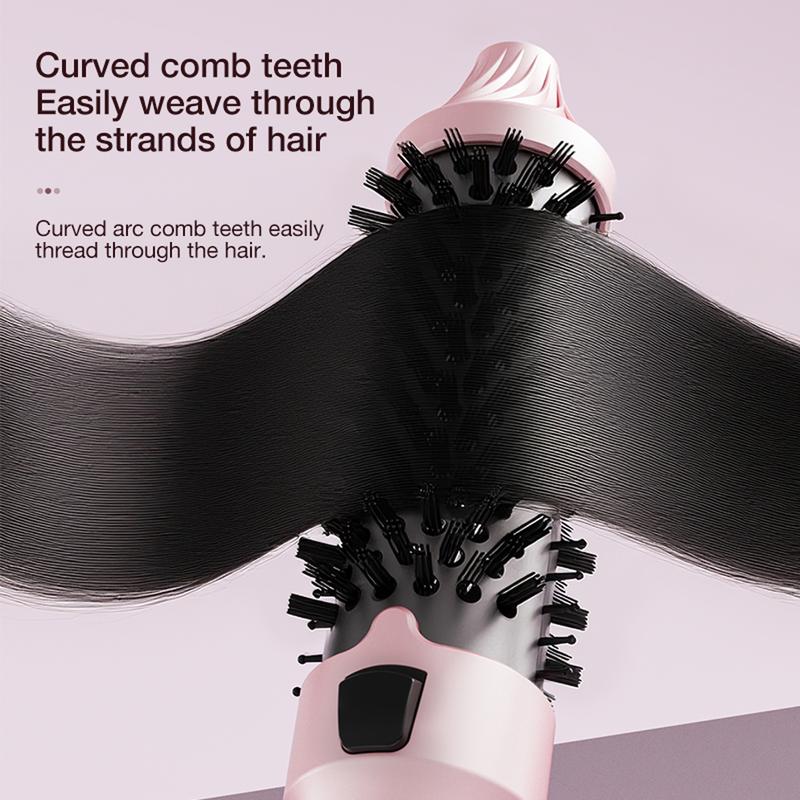 1.5” Ionic Heated Thermal Brush, 11 Temp Settings (110–210°C) – Pink