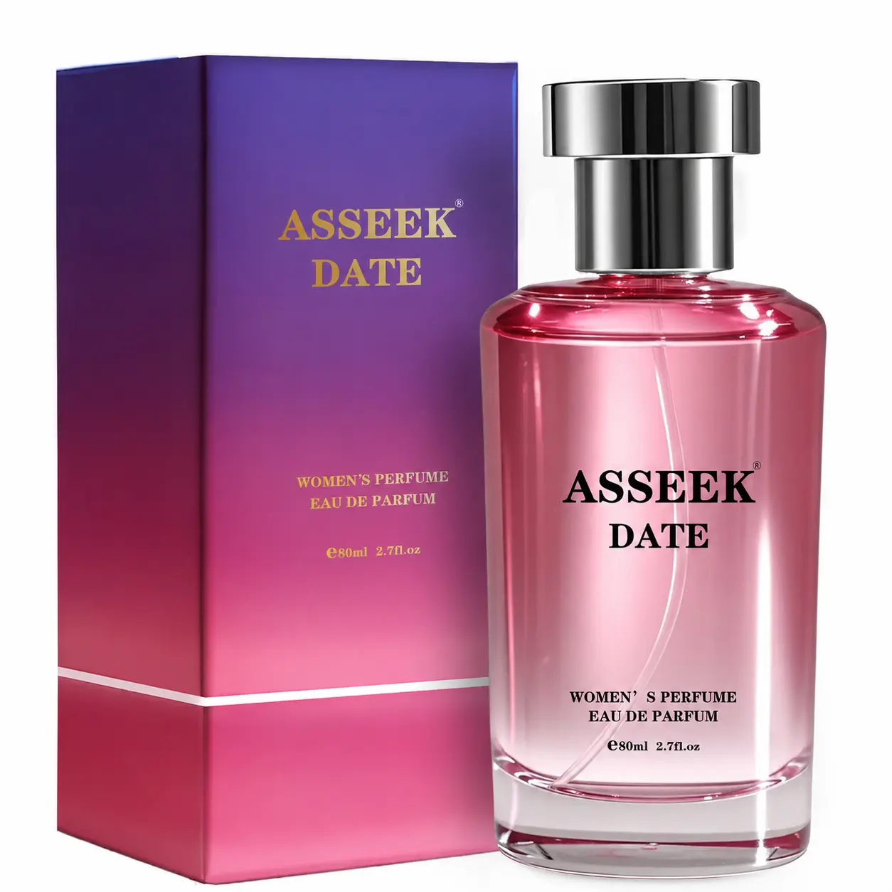 ASSEEK date Women's Luxury Perfume - Long Lasting Gourmand Floral Fruity Fragrance with Sicilian Mandarin, Jasmine Absolute & Amber, Daily Single Item Scent, 2.71oz (80ml) (Fruity Gourmand Women's Fragrance),back to school