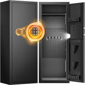 ACTIGER Digital Home Gun Safe Cabinet Quick Access Security Box for Rifles and Pistols with Alarm & Reaction Lock - Large Easy assembly Storage for Home Office Closet - Ideal Security Gift for Women/Men/Family