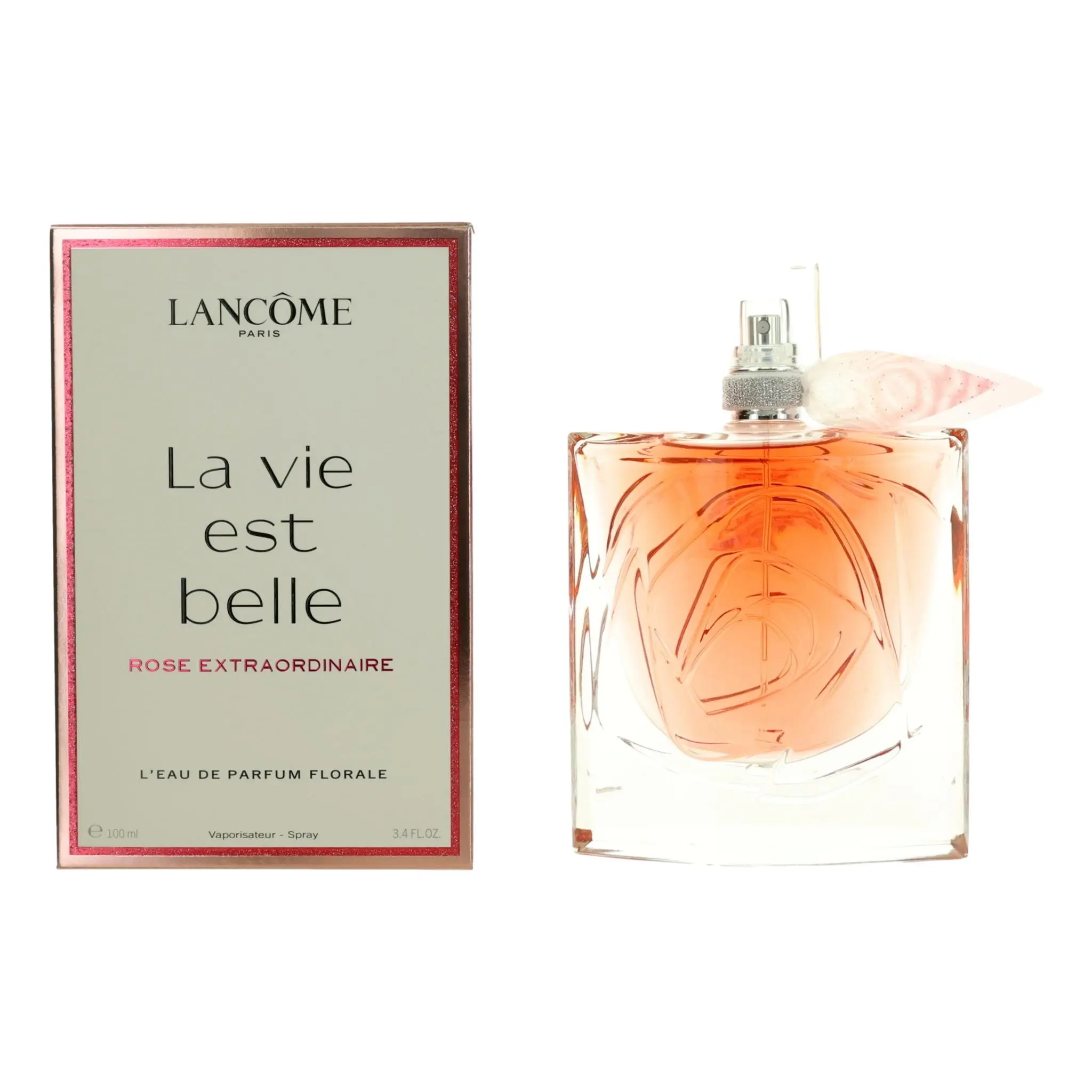 Lancôme La Vie Est Belle Rose Extraordinaire Bottled Spray Women's Fragrance - Floral Accents EDP with Musk, 3.4 fl oz Full-Size Spray