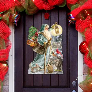 Designocracy 8461067H-DG 24 x 18 in. Saint Nicholas Christmas Door Decor
