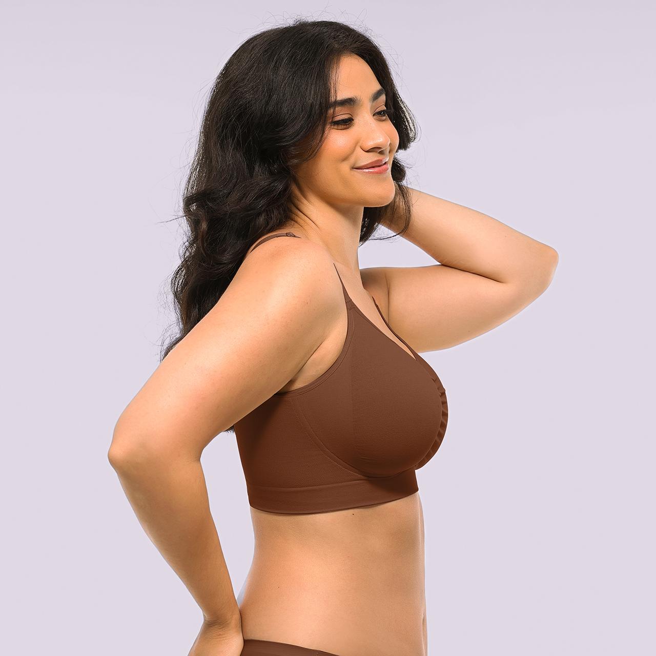 Shapellx ZeroFeel Wireless Bra – Wide Band & Cross-Back Support Live