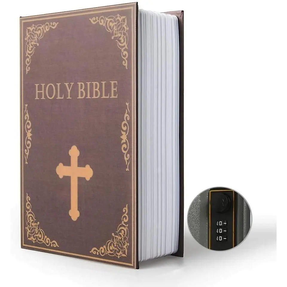 Small Sized Diversion Book Safe Storage Box, Dictionary  Safe Can with  Combination Lock/Key, Diversion Book  Safe (Combination, )