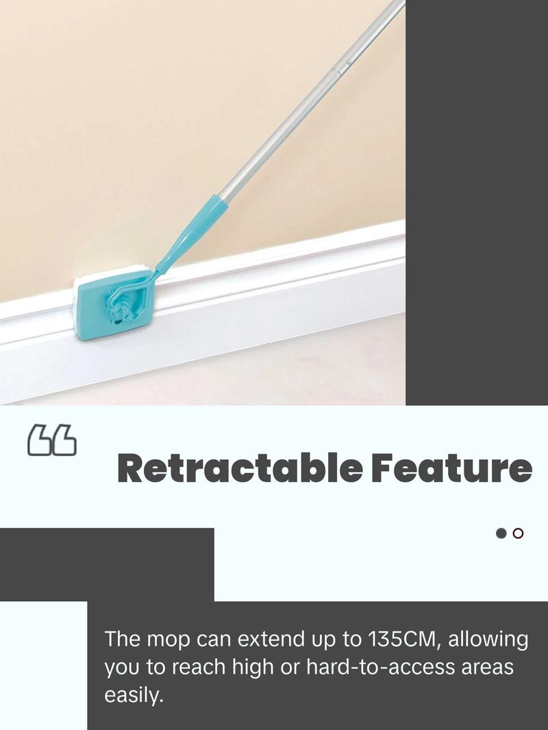 Baseboard Buddy Retractable Household Universal Cleaning Brush Mop