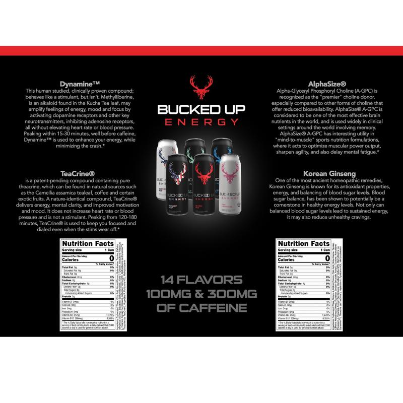 Bucked Up Variety Energy Drink 12-Pack - 12 Flavors, Zero Sugar, Zero Calories - TikTok Exclusive Bucked Up Variety Energy Drink 12-Pack - 12 Flavors, Zero Sugar, Zero Calories - TikTok Exclusive