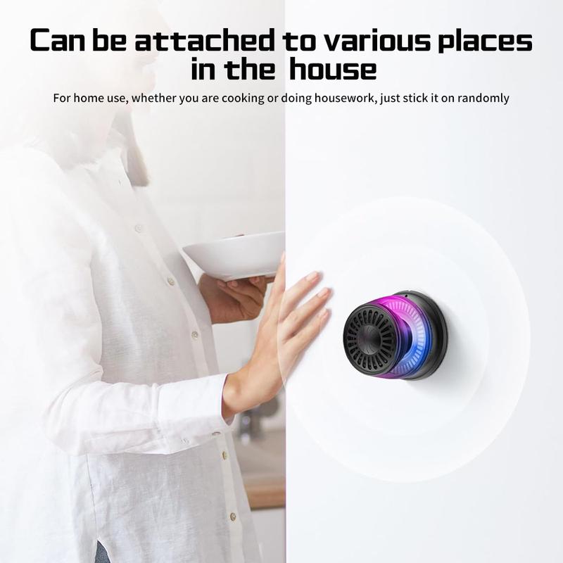 Magnetic Mini Speaker - 5W Mini Speaker, supports Bluetooth 5.4 wireless connection, RGB lighting effect, 7-hour playback time, suitable for portable phone stands for iPhones, travel, and golf carts, black