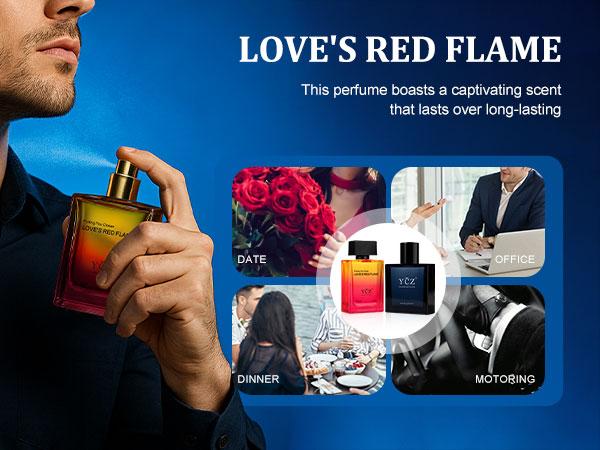 YCZ Men's Cologne 2-Piece Set Marine & Passionate Love 50ml Each Unisex Perfume Duo for All Occasions Long-Lasting Wear Cruelty-Free & Vegan Fragrance Pack Carefully Picked Scents Elegant Scent