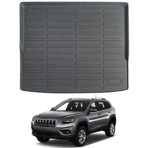 Canvcle Custom Fit Cargo Liner for Jeep Cherokee 2015-2023 TPE Anti-Slip Durable Trunk Mat Waterproof All Weather Protection