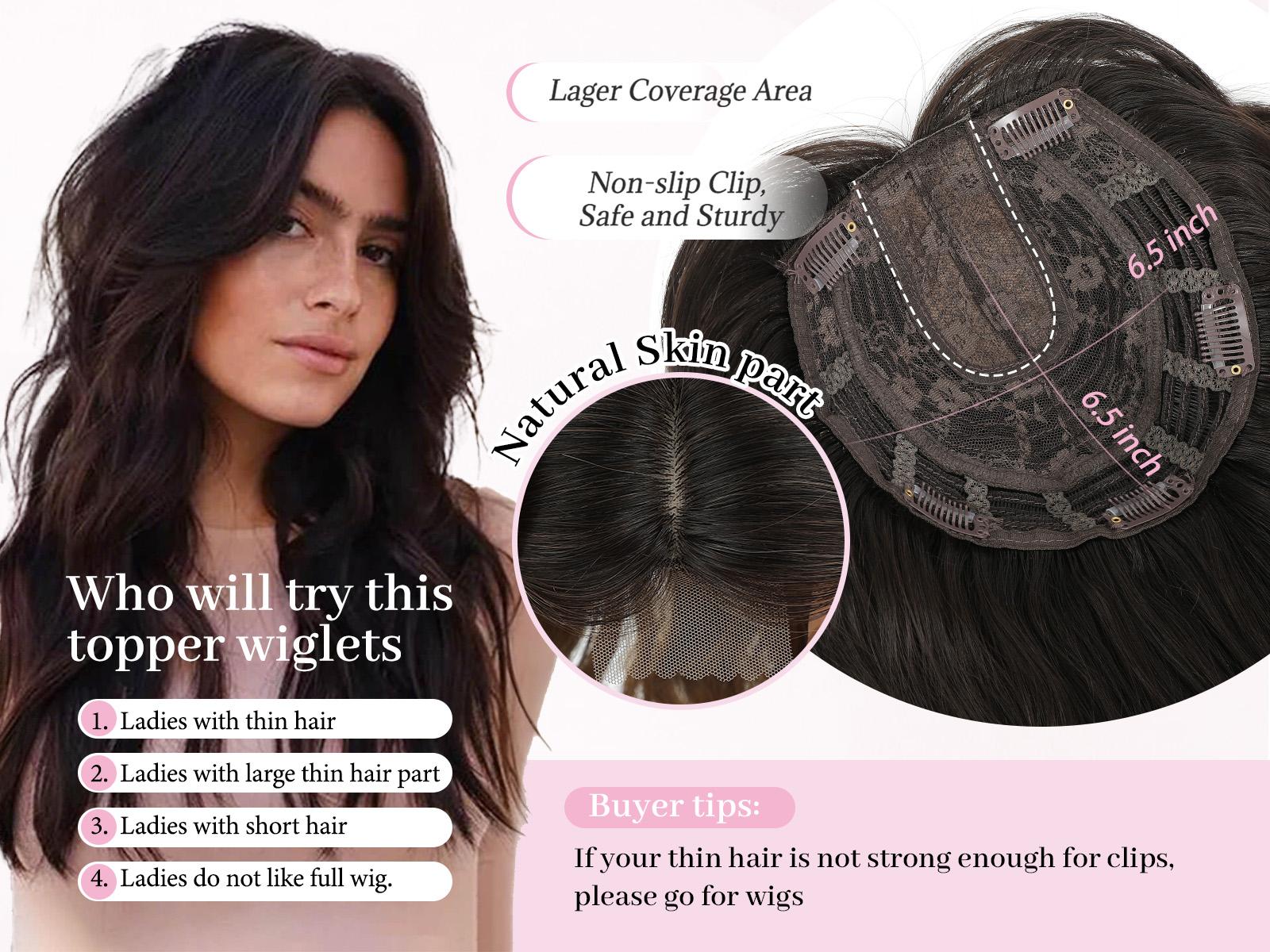 PANEWAY Hair Topper for Women - 16 Inch Curly/Wavy Clip-In Hairpiece for Thinning Hair, 6.5’’x6.5’’ Natural Base, Soft Synthetic Fiber for Daily Volume & Softness,Rich gradient colors PANEWAY Hair Topper for Women - 16 Inch Curly/Wavy Clip-In Hairpiece for Thinning Hair, 6.5’’x6.5’’ Natural Base, Soft Synthetic Fiber for Daily Volume & Softness,Rich gradient colors