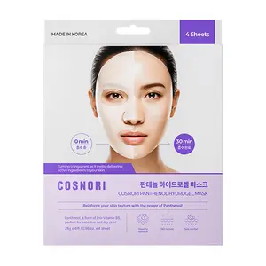 [COSNORI] Panthenol Hydrogel Mask [4 Pack] - Calming & Hydrating, Supports Skin Texture, Moisturizing, Skin Comfort, Korean Facial Mask for Sensitive Skin