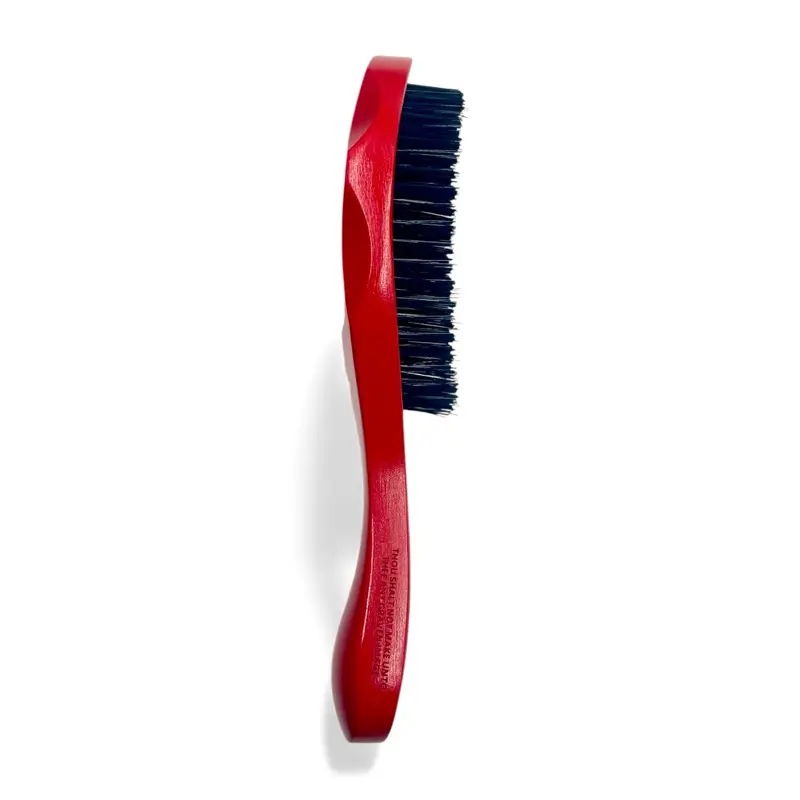 JIGGSAWMILLIONS Red Wave Master Black Hard Bristles - Hard Bristles for Thick Coarse Hair, Wave Styles - Hard Wave Master Barbershop Quality