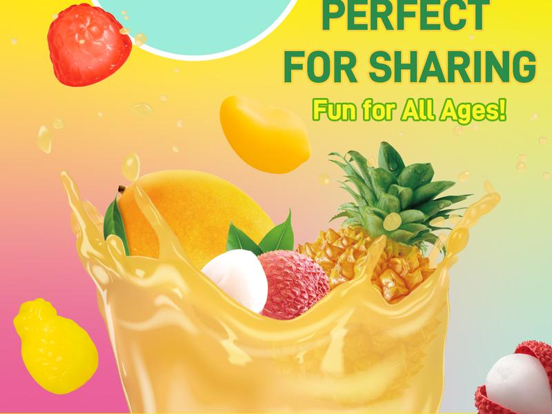 Amos Peelerz Fruity Gummies 608g New Tropical Edition Lychee Kiwi Peach Mixed Pack Mango Lychee Pineapple Exotic Chewy Fruit Candy Low Sodium Fat Free Sweet Juice Snack Bonbon